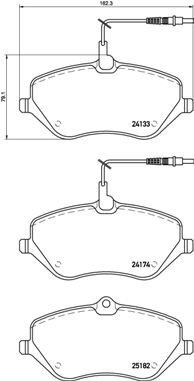 

BREMBO Sada brzdových destiček P 61 119