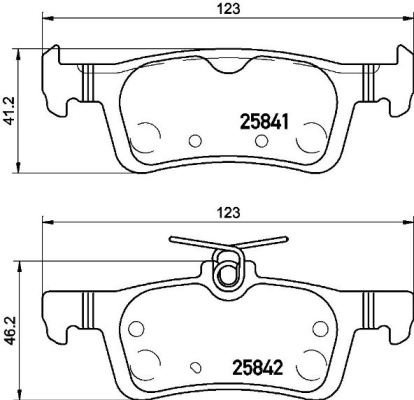 

BREMBO Sada brzdových destiček P 61 121