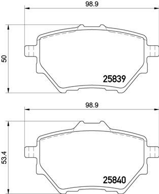 

BREMBO Sada brzdových destiček P 61 122