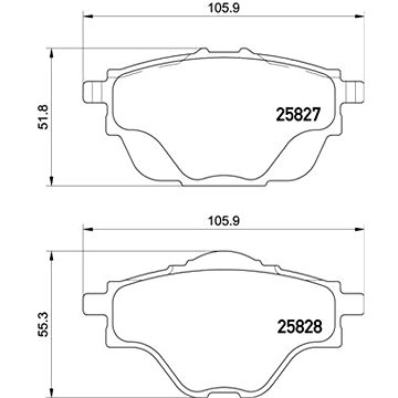 

BREMBO Sada brzdových destiček P 61 124