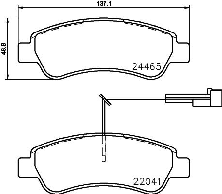 

BREMBO Sada brzdových destiček P 61 125