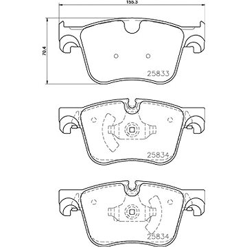 

BREMBO Sada brzdových destiček P 61 127