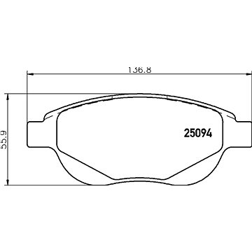 

BREMBO Sada brzdových destiček P 61 137