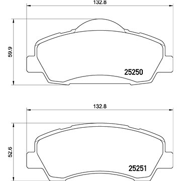 

BREMBO Sada brzdových destiček P 61 138