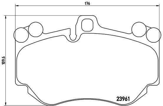 

BREMBO Sada brzdových destiček P 65 016