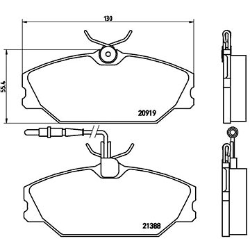 

BREMBO Sada brzdových destiček P 68 014