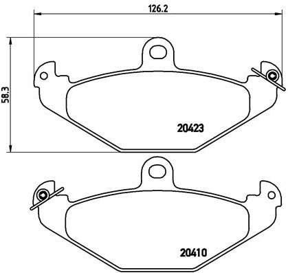 

BREMBO Sada brzdových destiček P 68 017
