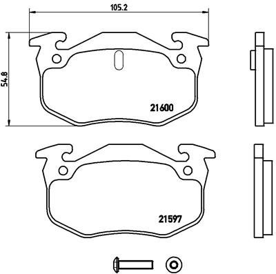 

BREMBO Sada brzdových destiček P 68 018