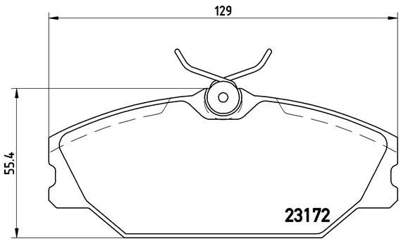 

BREMBO Sada brzdových destiček P 68 027