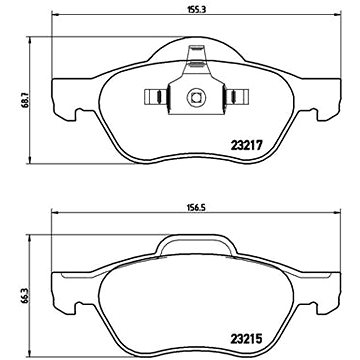 

BREMBO Sada brzdových destiček P 68 029
