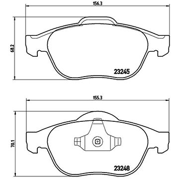 

BREMBO Sada brzdových destiček P 68 032
