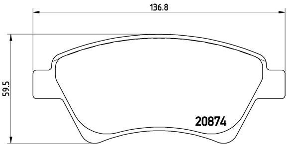 

BREMBO Sada brzdových destiček P 68 034