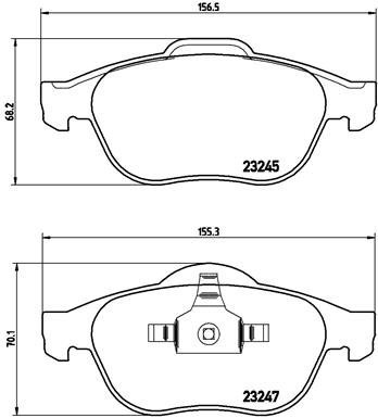

BREMBO Sada brzdových destiček P 68 040