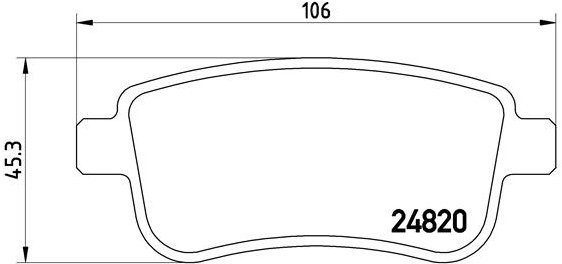 

BREMBO Sada brzdových destiček P 68 041