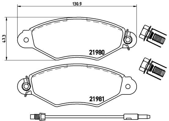 

BREMBO Sada brzdových destiček P 68 042