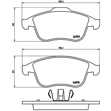 

BREMBO Sada brzdových destiček P 68 045