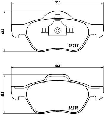 

BREMBO Sada brzdových destiček P 68 048