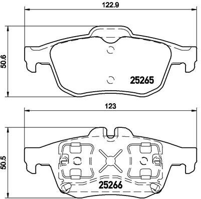 

BREMBO Sada brzdových destiček P 68 057