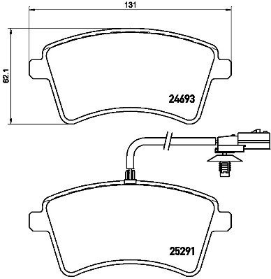 

BREMBO Sada brzdových destiček P 68 058