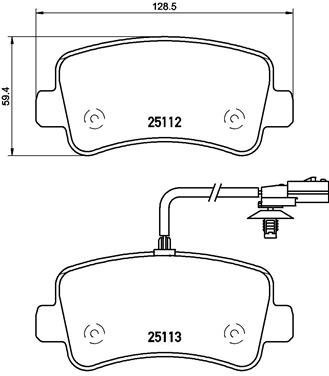 

BREMBO Sada brzdových destiček P 68 063