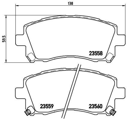 

BREMBO Sada brzdových destiček P 78 010