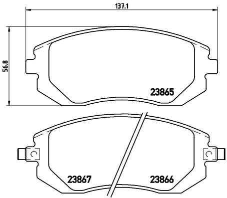 

BREMBO Sada brzdových destiček P 78 013X