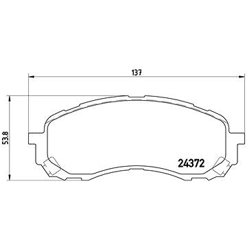 

BREMBO Sada brzdových destiček P 78 015
