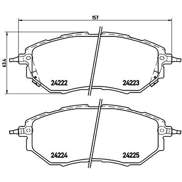 

BREMBO Sada brzdových destiček P 78 017X