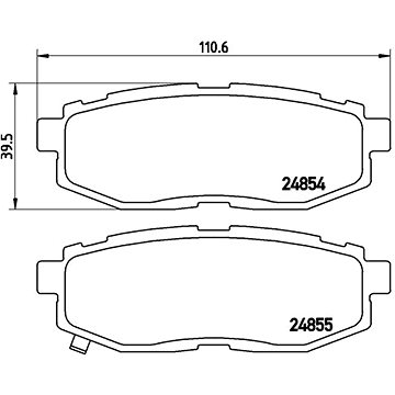 

BREMBO Sada brzdových destiček P 78 018