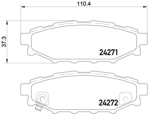 

BREMBO Sada brzdových destiček P 78 020