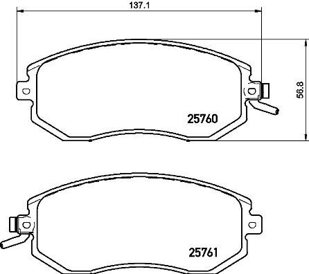 

BREMBO Sada brzdových destiček P 78 021