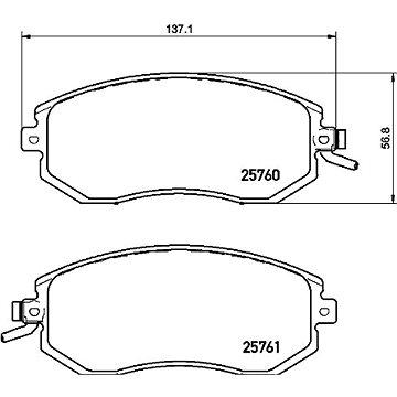 

BREMBO Sada brzdových destiček P 78 021X