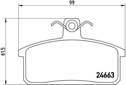 

BREMBO Sada brzdových destiček P 79 007
