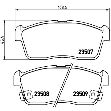 

BREMBO Sada brzdových destiček P 79 012