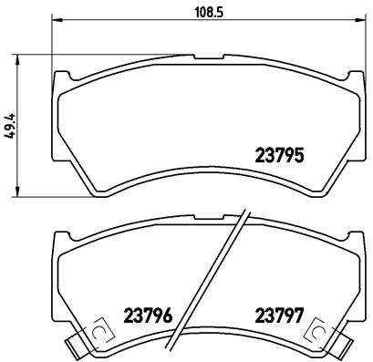 

BREMBO Sada brzdových destiček P 79 013