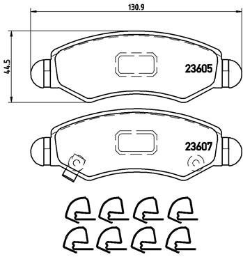 

BREMBO Sada brzdových destiček P 79 015