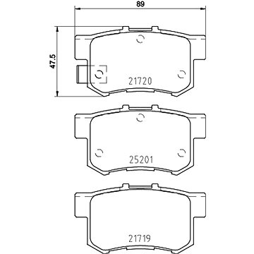 

BREMBO Sada brzdových destiček P 79 027