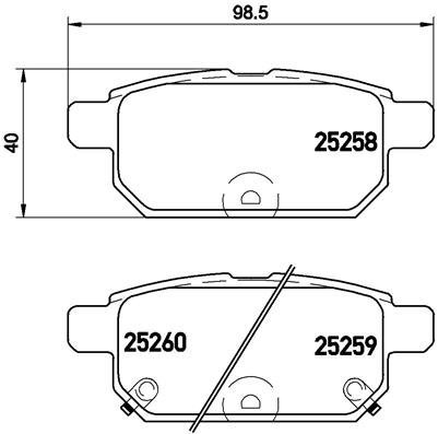 

BREMBO Sada brzdových destiček P 79 029