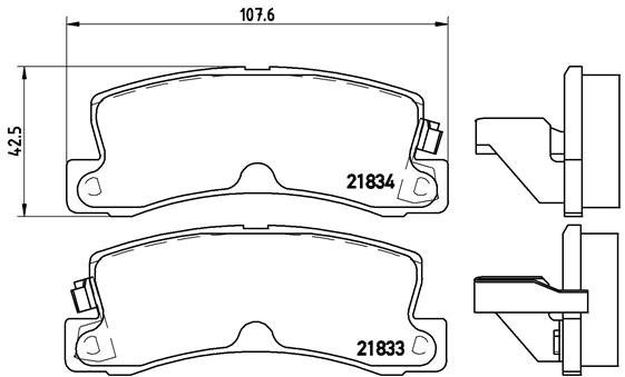 

BREMBO Sada brzdových destiček P 83 015