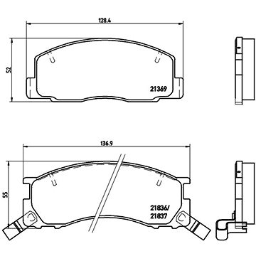 

BREMBO Sada brzdových destiček P 83 029