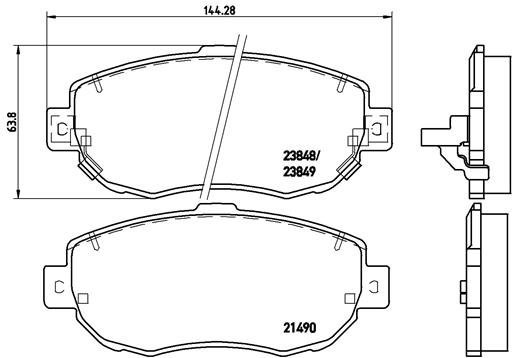 

BREMBO Sada brzdových destiček P 83 037