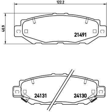 

BREMBO Sada brzdových destiček P 83 038