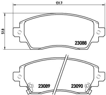 

BREMBO Sada brzdových destiček P 83 042
