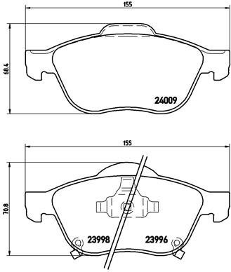 

BREMBO Sada brzdových destiček P 83 043