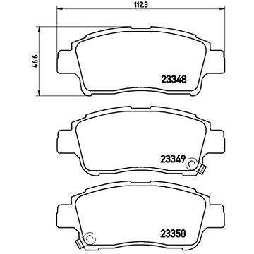 

BREMBO Sada brzdových destiček P 83 050