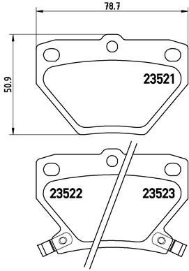 

BREMBO Sada brzdových destiček P 83 052