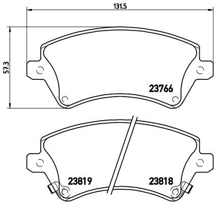 

BREMBO Sada brzdových destiček P 83 064