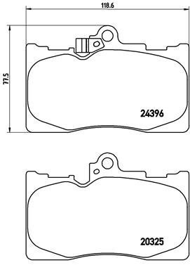 

BREMBO Sada brzdových destiček P 83 072