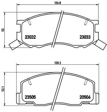

BREMBO Sada brzdových destiček P 83 093