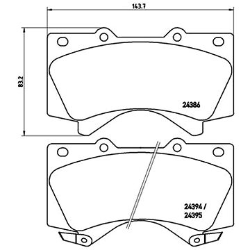 

BREMBO Sada brzdových destiček P 83 107